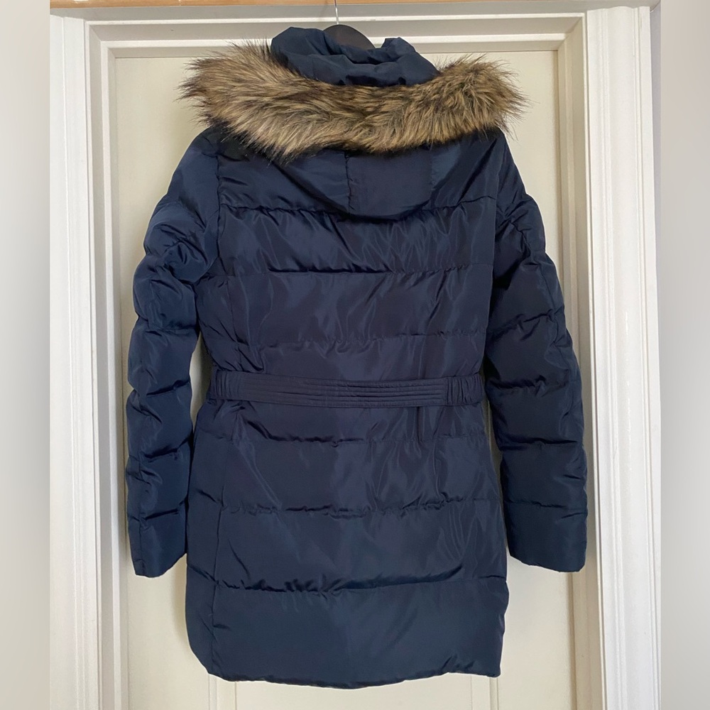 Michael Kors Dark Blue Puffer Jacket with Faux Fur - Picture 5 of 12